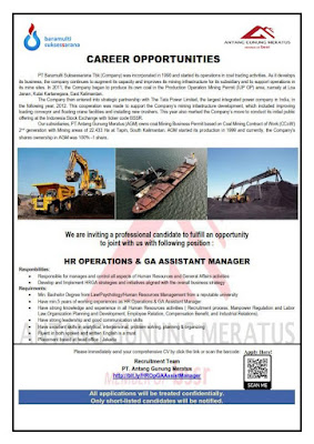 Lowongan Kerja - Job Vacancy : Baramulti Group Mining