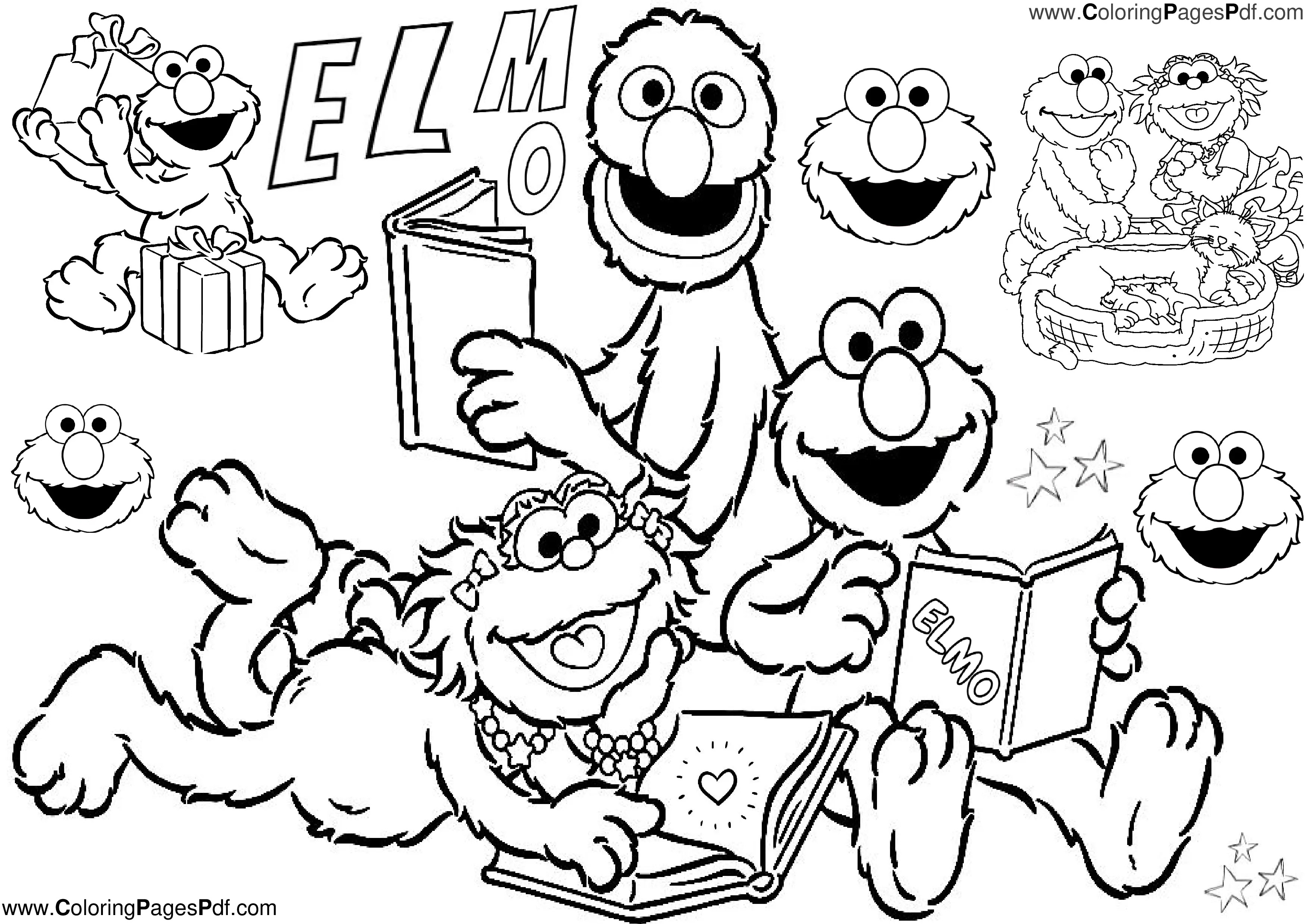 Elmo coloring pages pdf