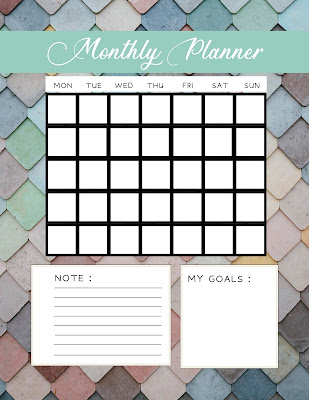 10 Free Monthly Planners - Helping You Stay Organized - Printable - Aesthetic Pastel Themed - Simple Beautiful Designs