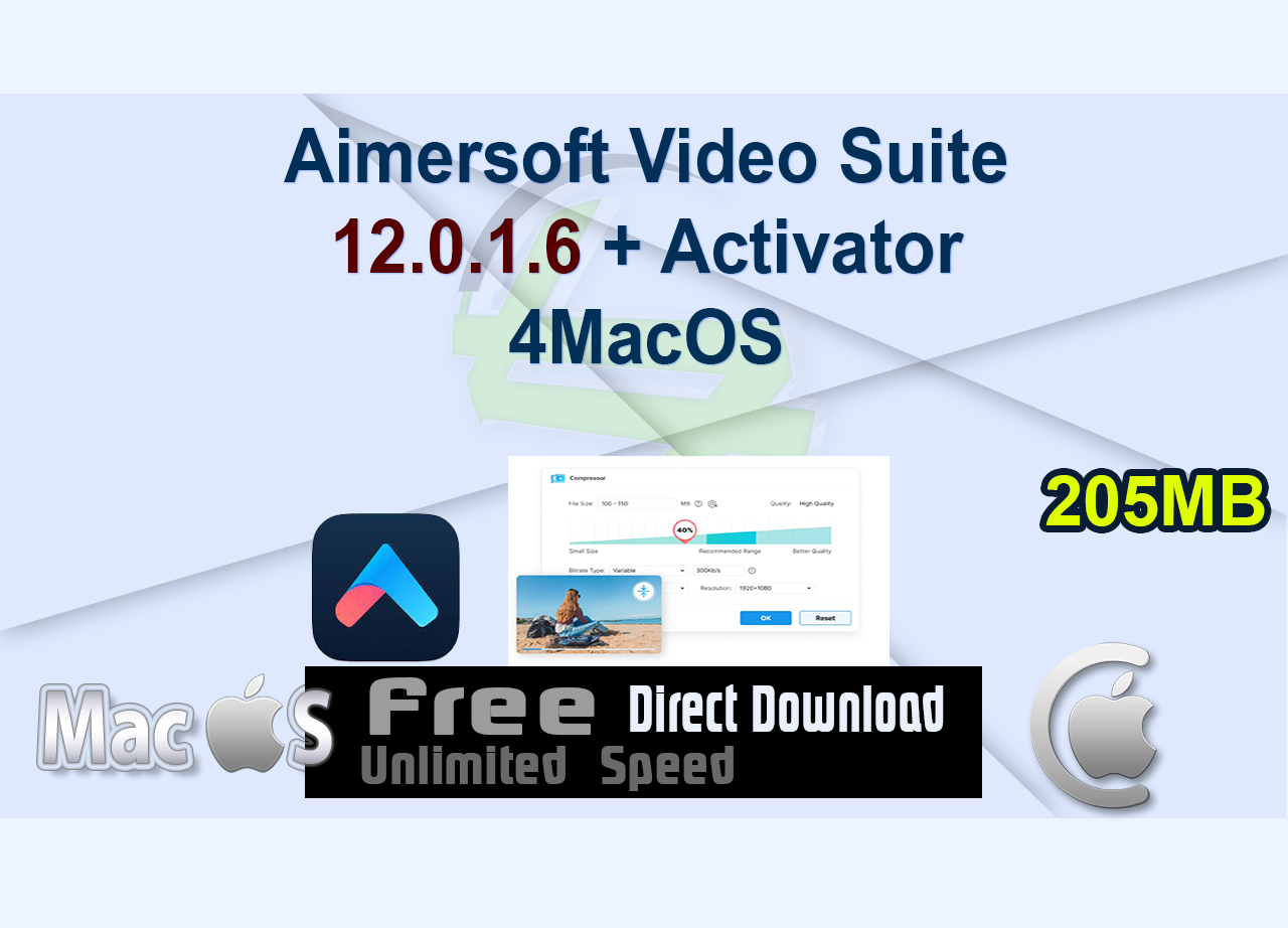 Aimersoft Video Suite 12.0.1.6 + Activator 4MacOS
