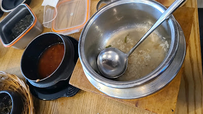 대구 팔공산 케이블카 맛집 : 산중(곤드레밥, 보쌈, 가오리식혜, 불쭈꾸미, 도토리전) - 된장국과 곤드레밥 다먹은 흔적