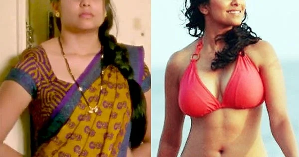 Bollywood actress saree vs bikini