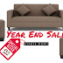 5 Seater Sofa Set in Grey Upholstery with Cushions