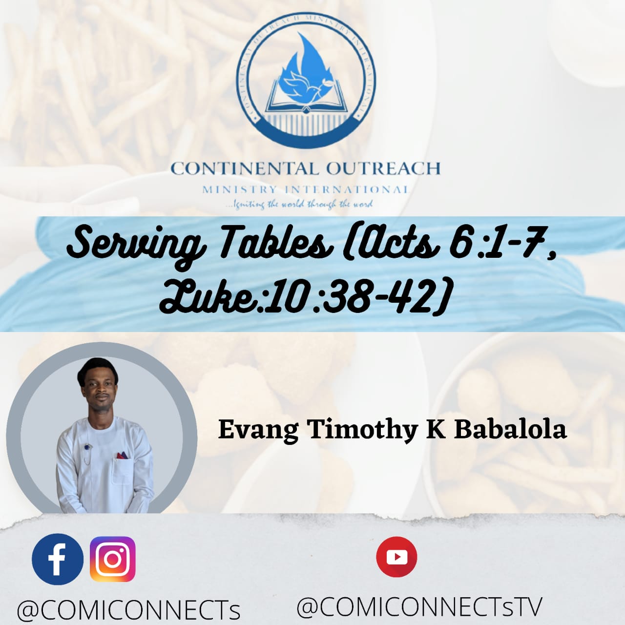 Serving Tables – Evang. Babalola Timothy