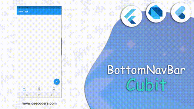 إنشاء BottomNavBar بإستخدام bloc cubit في Flutter