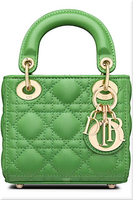 ♦Lady Dior bright green cannage lambskin micro top handle bag #dior #bag #green #brilliantluxury