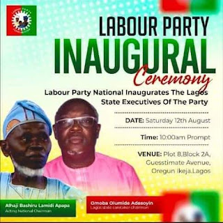 LAGOS: Labour Party Inaugural Ceremony for State Executives