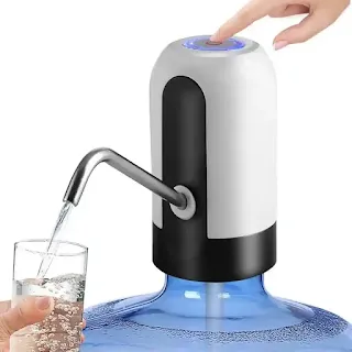 Drinking-Water Pump fit for 1-5 Gallon Water Built-In Bottom Loading Jugs USB Electric Rechargeable Li-ion hown - store