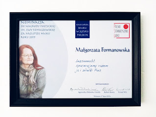 Nominacja do Nagrody Poetyckiej im. Ewy Tomaszewskiej za najlepsze haiku roku 2019: