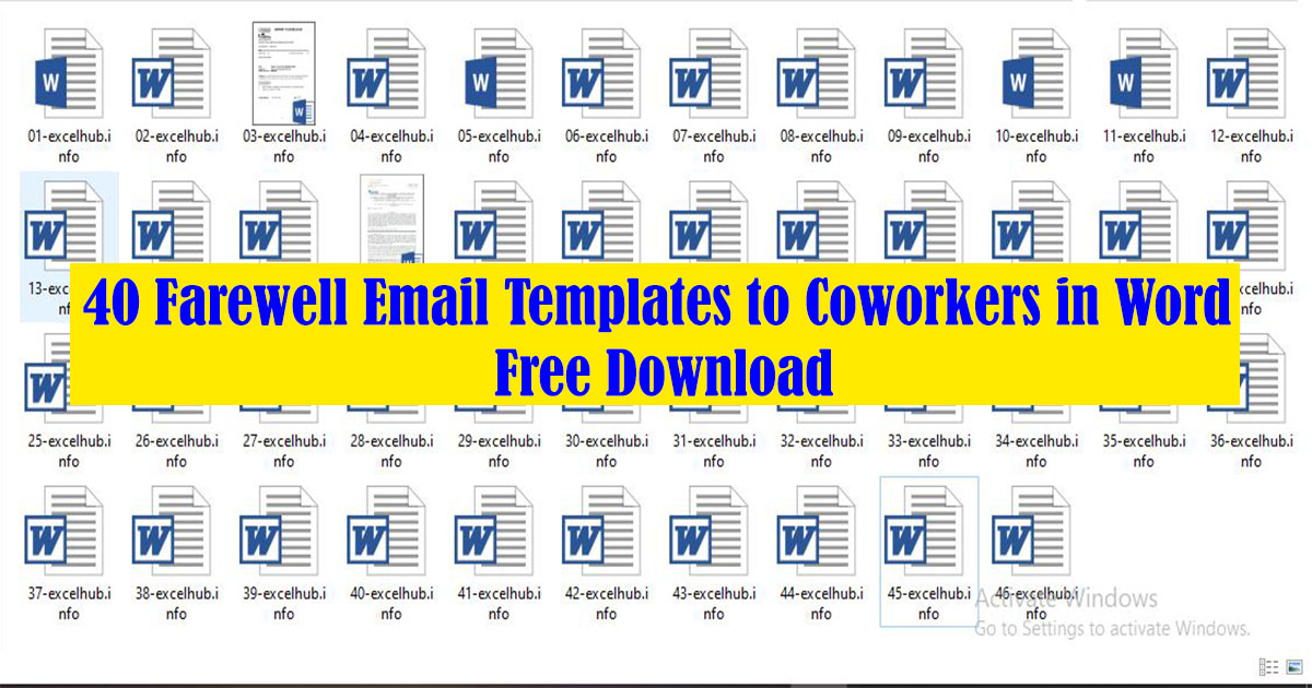 40 Farewell Email Templates to Coworkers in Word Free Download