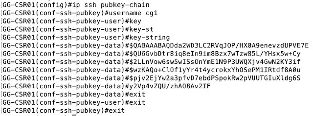 SSH pubkey configuration