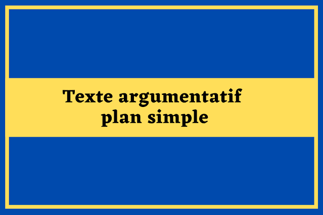 Un texte argumentatif est un texte dans lequel l'auteur est soit pour  soit contre une question ou un sujet, ou présente les arguments des deux côtés