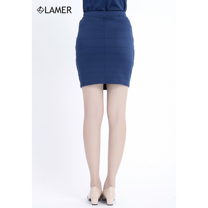 Mall Shop [ lamer.fashion ] Chân váy nữ ôm gba146 LAMER L62F18Q004 (Xanh Dương)