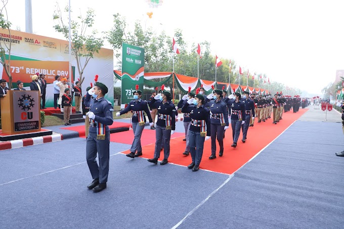  Patriotism fills the air as Chandigarh University Commemorates 73rd Republic Day