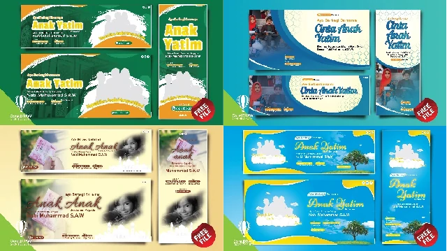 Download Banner Santunan Anak Yatim CDR Coreldraw Gratis