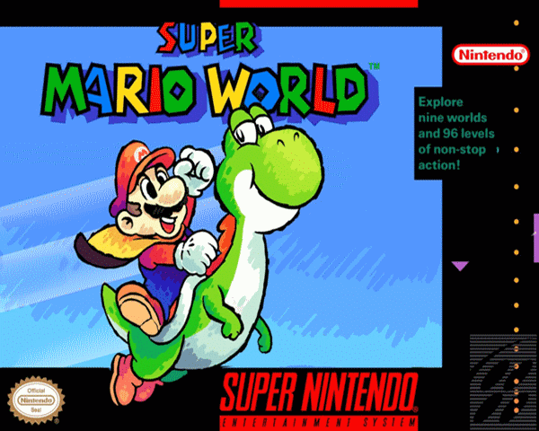 Super Mario World cover art box redone Eto2d