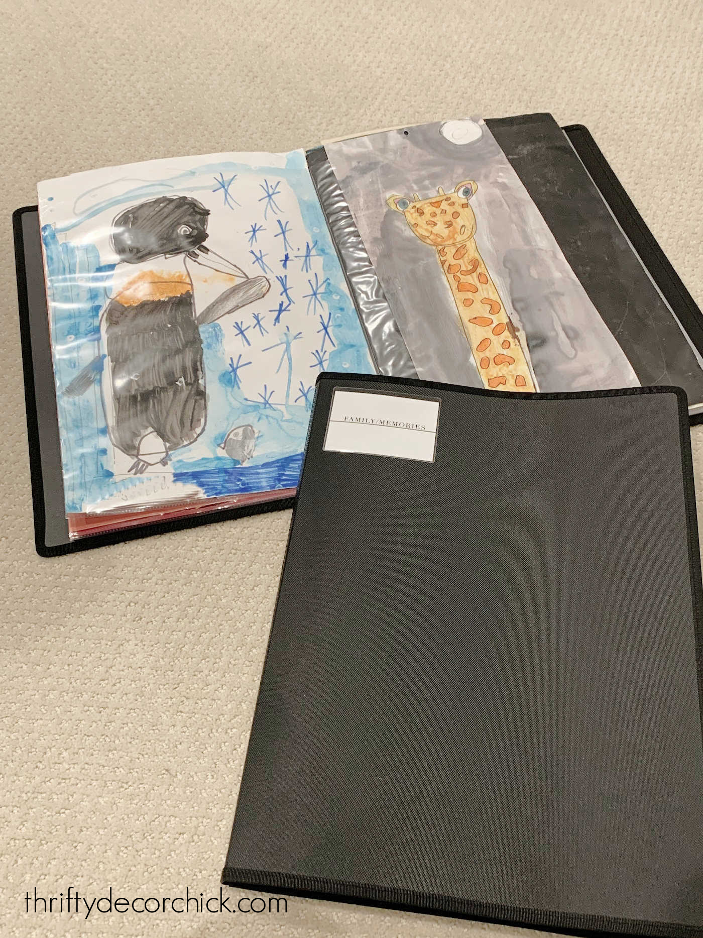 binder for extra large school artwork