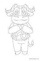 Angus- Animal Crossing coloring page