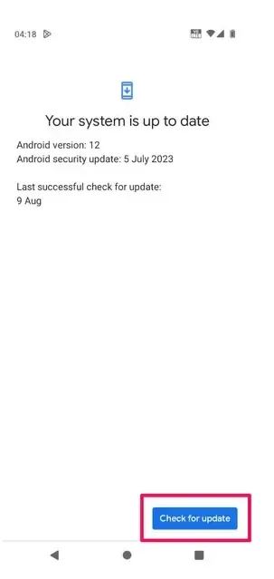تحديث نظام التشغيل Android 4