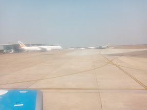 Stoppage at Lusaka Airport.