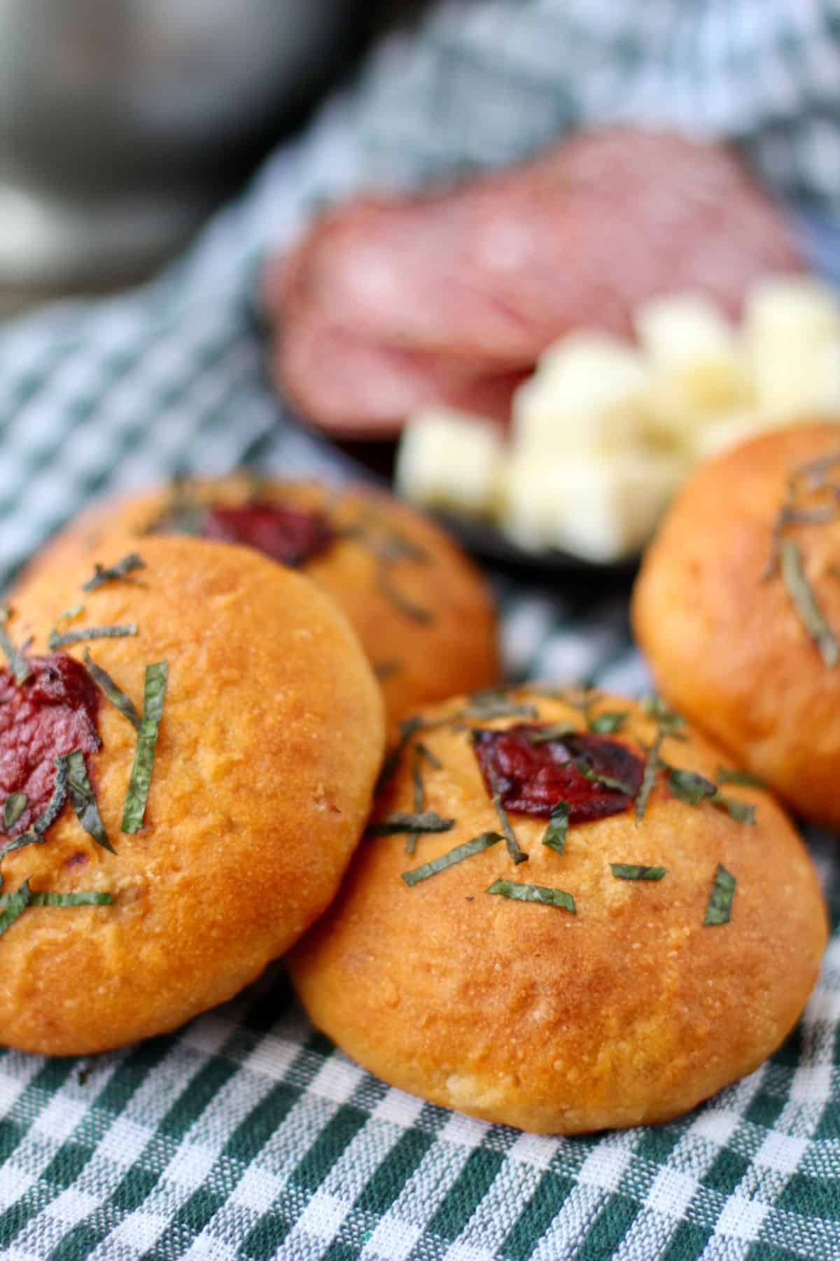 Panini al Pomodoro with charcuterie.