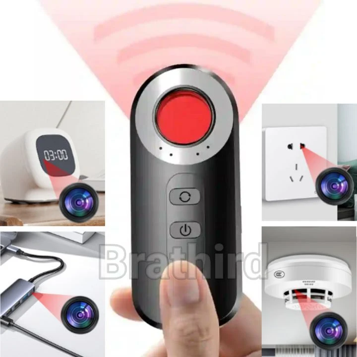 Brathird Anti-Spy Cam Detector: Mini Wireless Hidden Camera Finder - Detects RF Bugs, GPS Trackers, Radio Waves, Mobile Signals, Audio