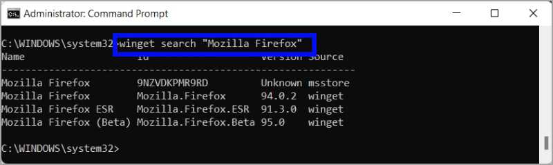 winget-search-mozilla-firefoz