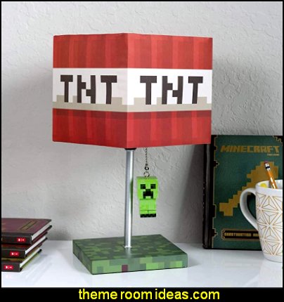 Minecraft TNT Block Desk Lamp Minecraft bedroom decor Minecraft bedroom decorating