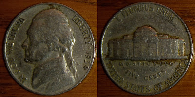 Circulated condition 1939 Jefferson nickle