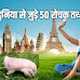 50 Amazing Facts of the world in Hindi | जानिए दुनिया से जुड़े 50 रोचक तथ्य
जिसे जानकार आप हैरान रह जाओगे -hindifacts.in