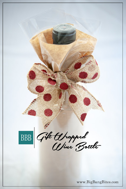 Gift Wrapped Wine Bottle