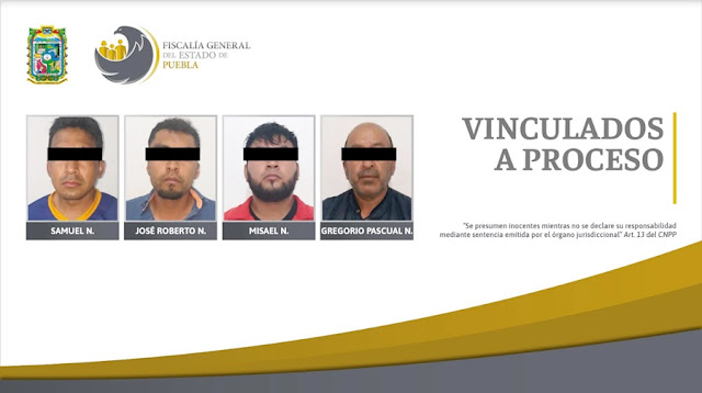 En Acajete la FGE logró la detención de cuatro presuntos responsables de extorsión