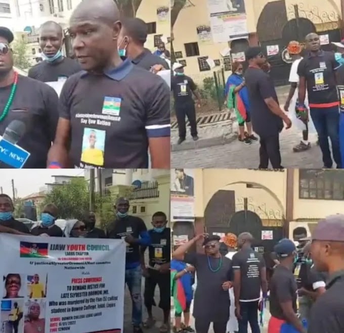 Sylvester Oromoni: Our son cannot die and their own children will walk into the school”- Protesting Ijaw youths vow to occupy Dowen college if school is reopened (Video)
