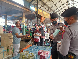 Tim Patko Samapta Polres Enrekang Laksanakan Patroli Sampaikan Pesan Kamtibmas dan Himbauan Prokes