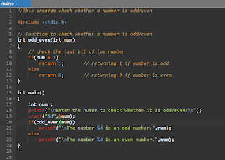 Check whether a number is an odd number or an even number through bitwise & operator in C