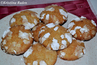 Blood orange crinkle cookies