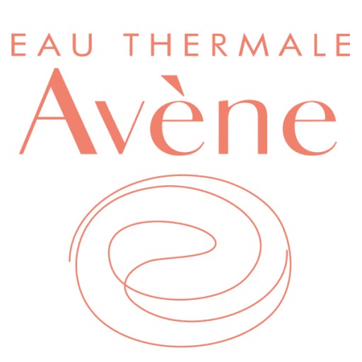 Logo thương hiệu Eau Thermale Avène với biểu tưởng dòng nước suối nóng đặc trưng và độc quyền của họ.