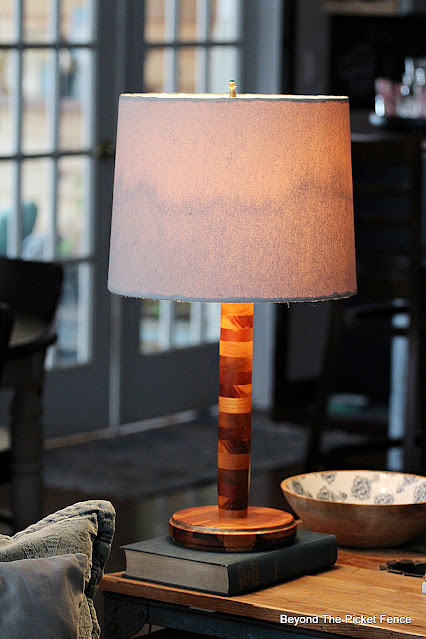 How to Update a Thrift Store Lampshade and Lamp