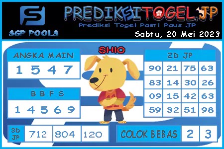 Prediksi Togel Singapura JP Sabtu 20 Mei 2023