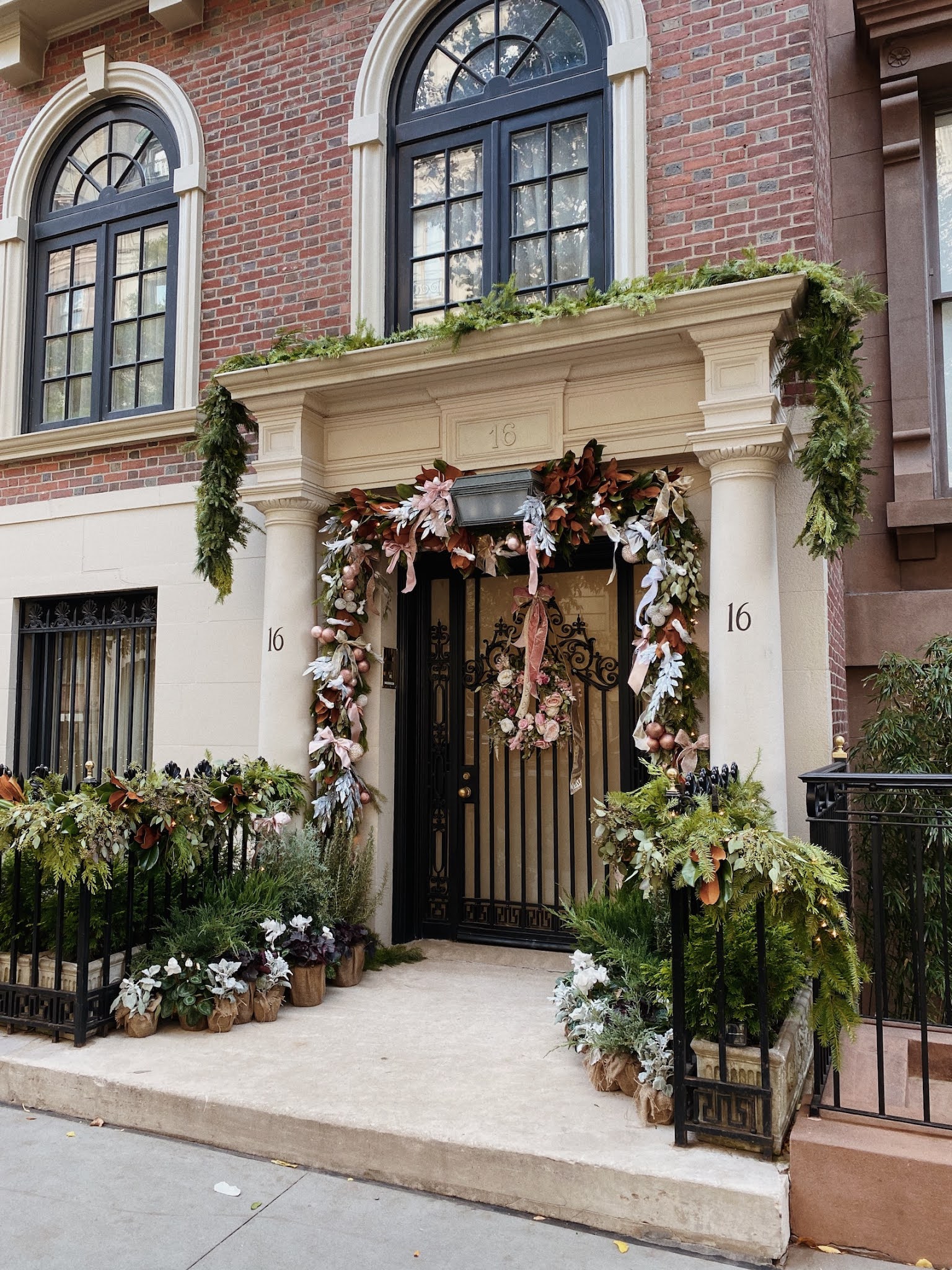 nyc holiday fran acciardo upper east side pink christmas