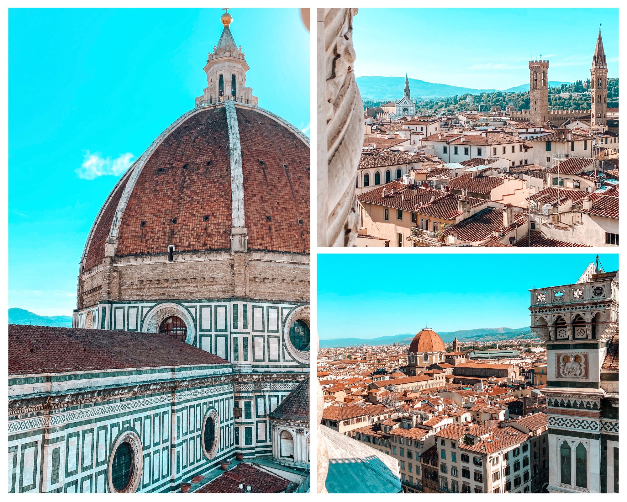 vue sur le dôme et sur les toits de Florence depuis le campanile de giotto