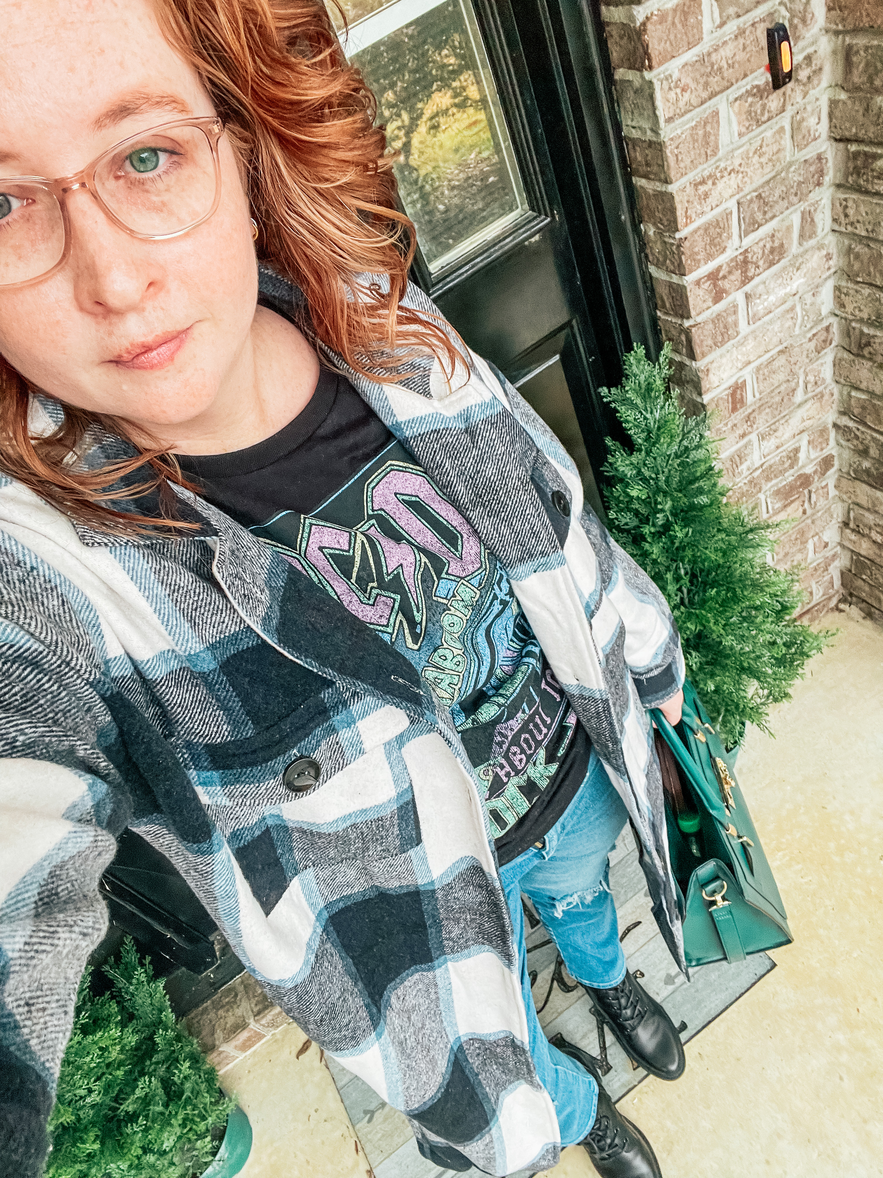 acdc-tshirt-blue-black-plaid-long-shacket