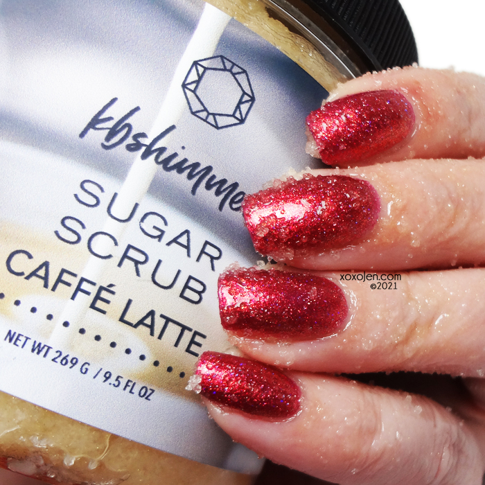 xoxoJen's swatch of KBShimmer Caffè Latte Hand & Body Sugar Scrub