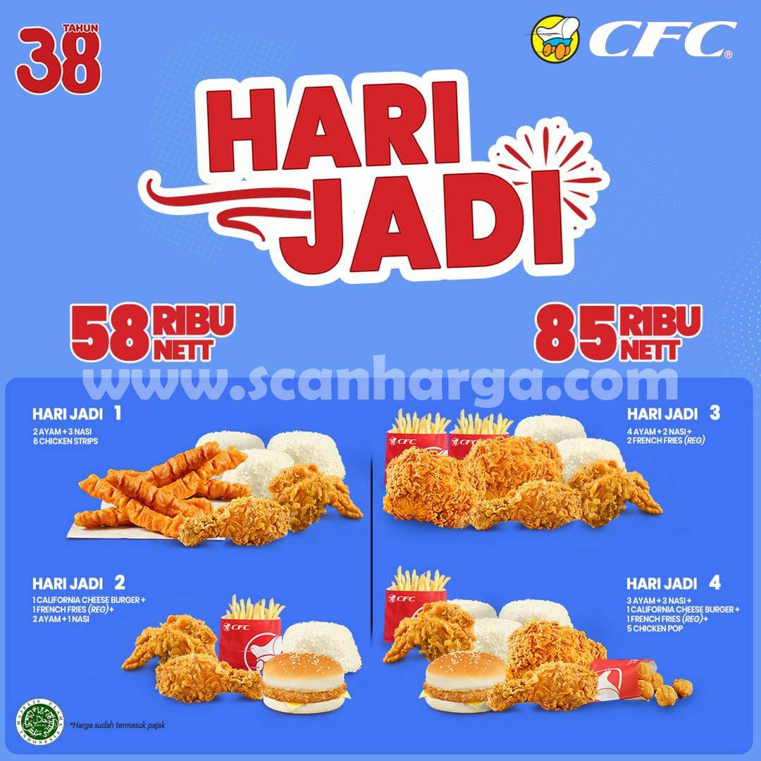 Promo CFC Paket HARI JADI Harga mulai Rp. 58.000