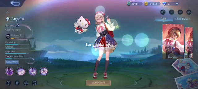 Script Skin Sanrio Angela Hello Kitty Full Effect & Sound Mobile Legends