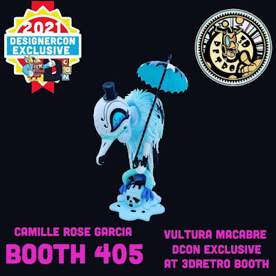 Designer Con 2021 Exclusive Vultura Macabra Arctic Melt Edition Vinyl Figure by Camille Rose Garcia x 3DRetro