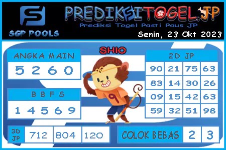 Prediksi Togel Singapura JP Senin 23 Oktober 2023