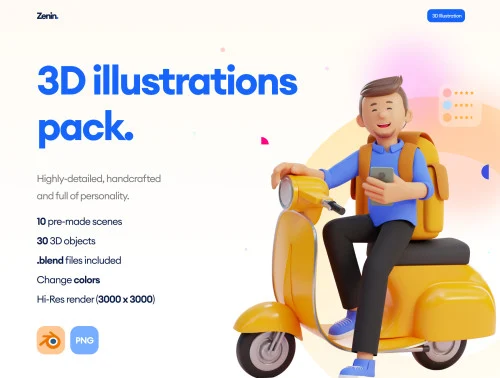 3D Illustration Pack - Best Graphics Pack | Downloads