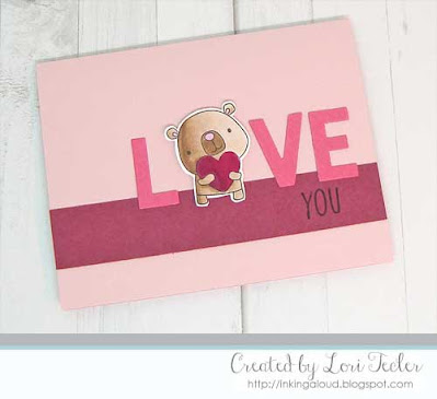 Love You card-designed by Lori Tecler/Inking Aloud-stamps and dies from Reverse Confetti