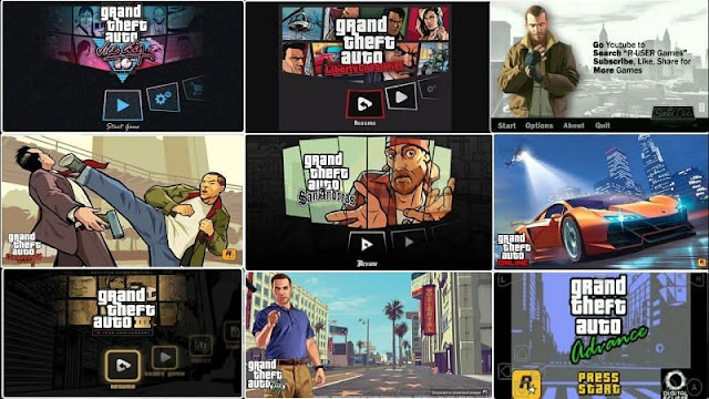 All versions of GTA series games with all updates until 2022.
